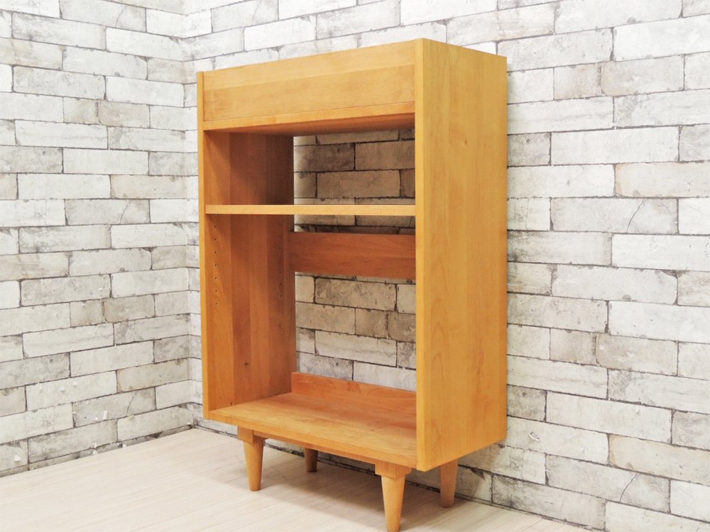 モモナチュラル MOMO natural コモシェルフ COMO SHELF S アルダー材 ナチュラル ●