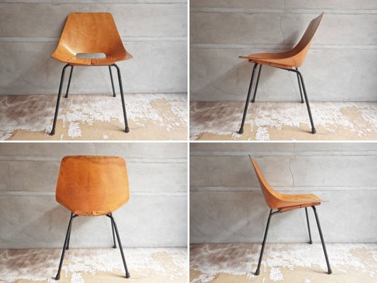 シュタイナー Steiner トノーチェア Tonneau Chair ピエール・ガーリッシュ Pierre Guarich プライウッド 難あり 特価品 現状品 ♪