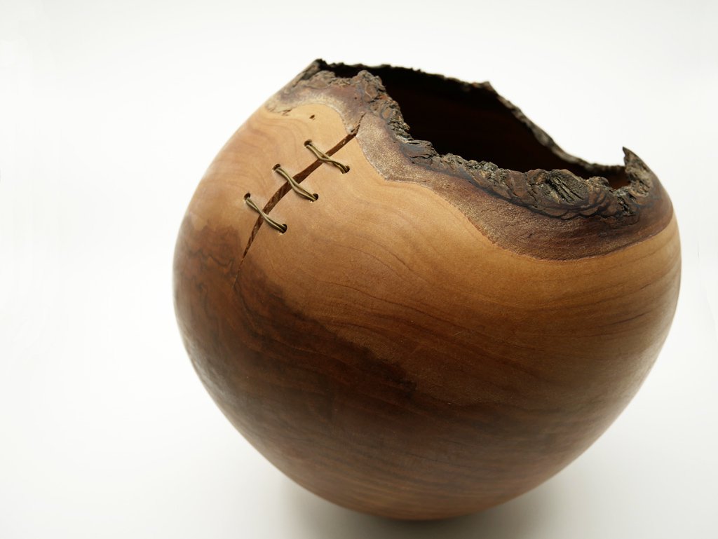 盛永省治 Shoji.M ウッドベース WOOD VASE 木の器 山桜 現代作家 ●