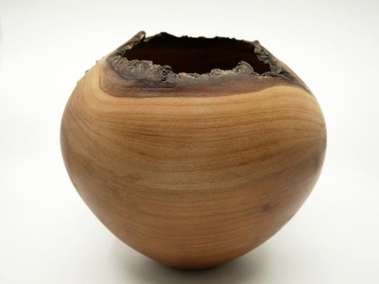 盛永省治 Shoji.M ウッドベース WOOD VASE 木の器 山桜 現代作家 ●