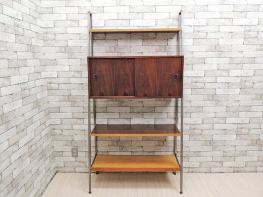 HG FURNITURE ユニットシェルフ Unit shelf ローズウッド材 × オーク材 リメイク品 デンマークビンテージ Danish vintage ●