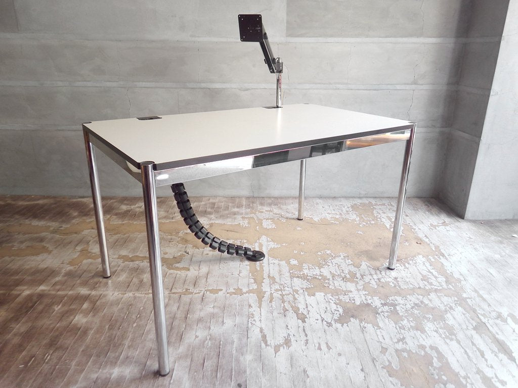 USMモジュラーファニチャー USMハラーテーブル アドバンス Haller table advance +スクリーンアーム+リンクチェーン 美品 A ♪