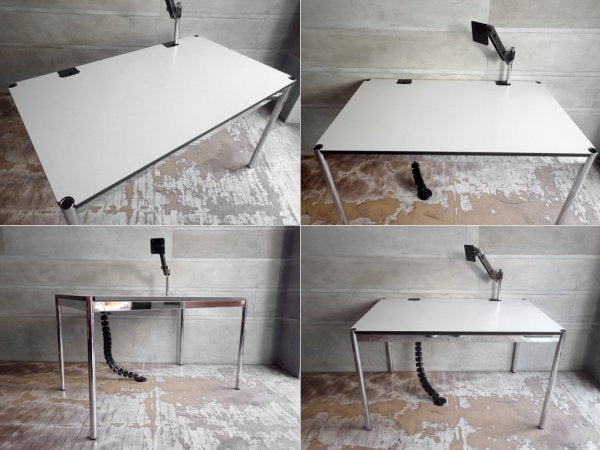 USMモジュラーファニチャー USMハラーテーブル アドバンス Haller table advance +スクリーンアーム+リンクチェーン 美品 A ♪