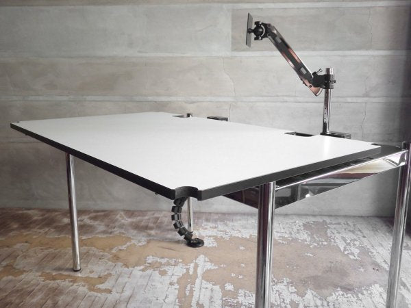 USMモジュラーファニチャー USMハラーテーブル アドバンス Haller table advance +スクリーンアーム+リンクチェーン 美品 A ♪