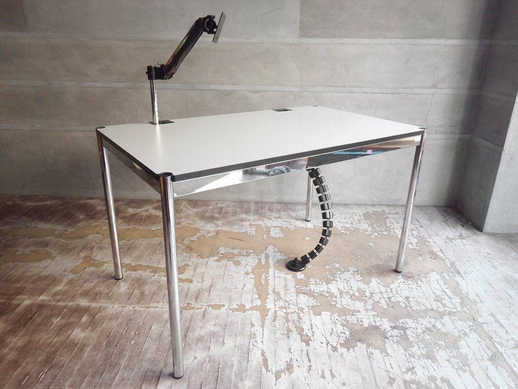 USMモジュラーファニチャー USMハラーテーブル アドバンス Haller table advance +スクリーンアーム+リンクチェーン 美品 B ♪