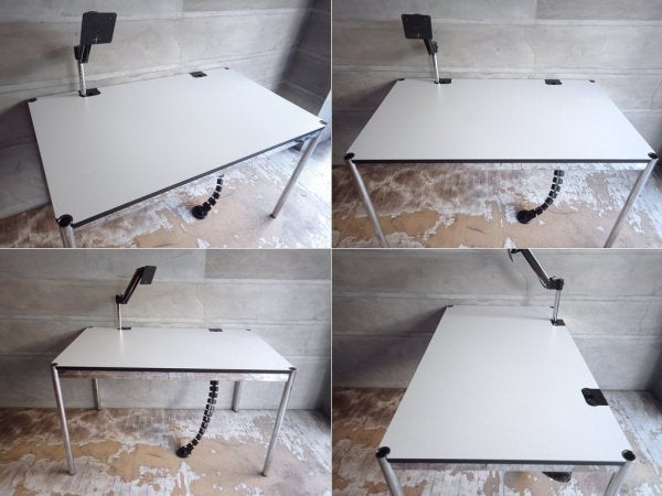 USMモジュラーファニチャー USMハラーテーブル アドバンス Haller table advance +スクリーンアーム+リンクチェーン 美品 B ♪