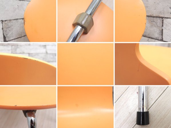 フリッツハンセン Fritz Hansen アントチェア ANT CHAIR アリンコチェア ラッカー アプリコット apricot 4本脚 アルネ・ヤコブセン デンマーク 北欧家具 ●