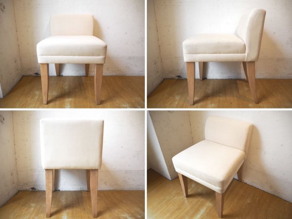 イデー IDEE ローバックチェア LOW BACK CHAIR ドレッサーチェア ファブリック メープル材 ★