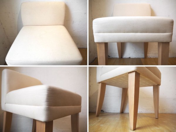 イデー IDEE ローバックチェア LOW BACK CHAIR ドレッサーチェア ファブリック メープル材 ★