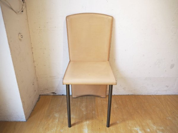 ザノッタ Zanotta アイーダチェア Aida chair ダイニングチェア 本革 ポストモダン アンドレア・ブランジ イタリア A ★