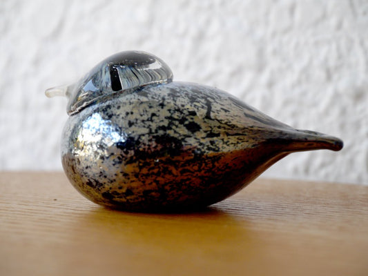 イッタラ バード iittala Bird スモールゴールドクレスト Small Goldcrest ブラック×ラスター 2004 オイバ・トイッカ Oiva Toikka フィンランド製 ◇