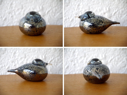 イッタラ バード iittala Bird スモールゴールドクレスト Small Goldcrest ブラック×ラスター 2004 オイバ・トイッカ Oiva Toikka フィンランド製 ◇