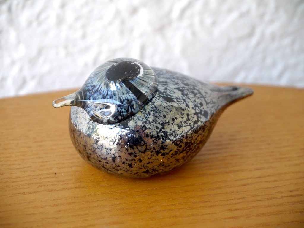 イッタラ バード iittala Bird スモールゴールドクレスト Small Goldcrest ブラック×ラスター 2004 オイバ・トイッカ Oiva Toikka フィンランド製 ◇