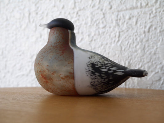 イッタラ バード iittala Bird ブラック ブルフィンチ Black Bullfinch ブラウン×ホワイト 1994-1997 オイバ・トイッカ Oiva Toikka フィンランド製 ◇