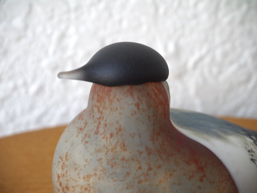 イッタラ バード iittala Bird ブラック ブルフィンチ Black Bullfinch ブラウン×ホワイト 1994-1997 オイバ・トイッカ Oiva Toikka フィンランド製 ◇