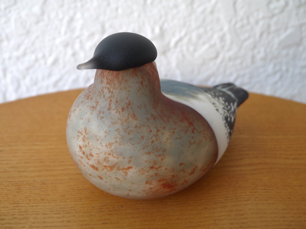 イッタラ バード iittala Bird ブラック ブルフィンチ Black Bullfinch ブラウン×ホワイト 1994-1997 オイバ・トイッカ Oiva Toikka フィンランド製 ◇