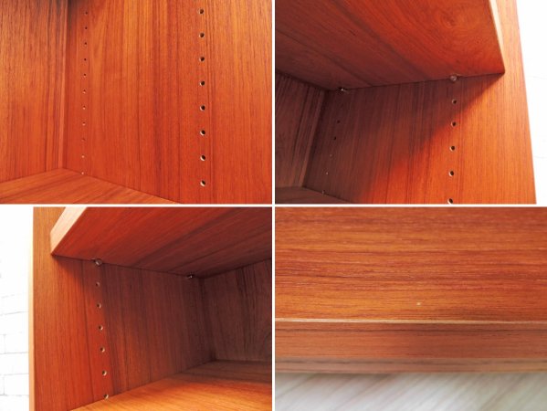 エスエーシーワークス SAC WORKS ブックシェルフ BOOK SHELF チーク材 北欧スタイル ●