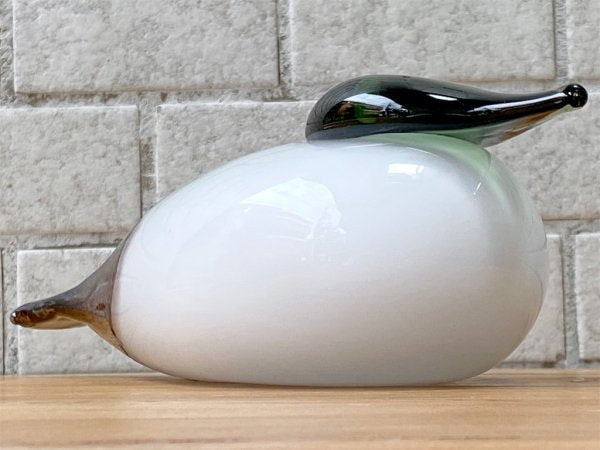 ヌータヤルヴィ Nuutajarvi イッタラ iittala イッタラバード エイダ― Eider ホワイトxブラウン 1986-94 オイバ・トイッカ Oiva Toikka ■