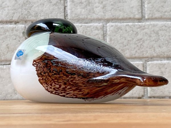 ヌータヤルヴィ Nuutajarvi イッタラ iittala イッタラバード エイダ― Eider ホワイトxブラウン 1986-94 オイバ・トイッカ Oiva Toikka ■