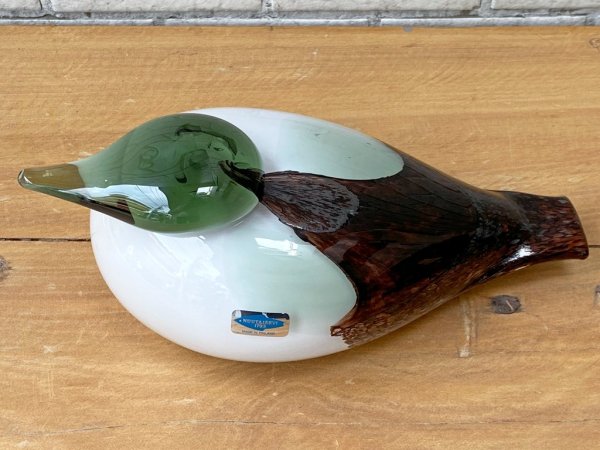 ヌータヤルヴィ Nuutajarvi イッタラ iittala イッタラバード エイダ― Eider ホワイトxブラウン 1986-94 オイバ・トイッカ Oiva Toikka ■