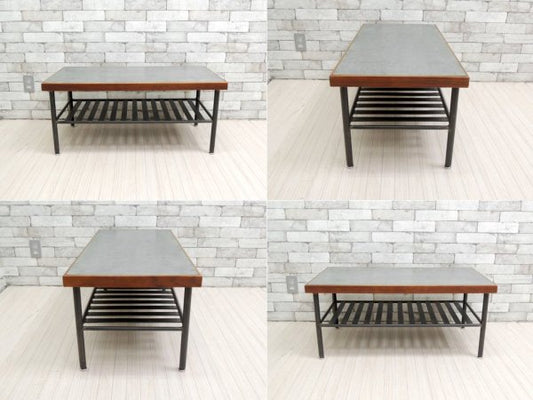 ノットアンティークス Knot antiques ギネス スチール コーヒーテーブル GUINNESS STEEL COFFEE TABLE トタン天板 × 鉄脚 クラッシュゲート取扱い ●