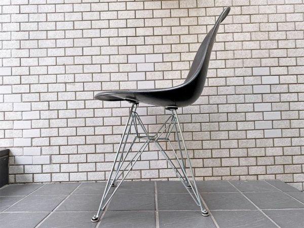 ハーマンミラー Herman Miller サイドシェルチェア 現行FRP製 1stタイプ エッフェルベース ブラック C&R イームズ DSR ミッドセンチュリー ■