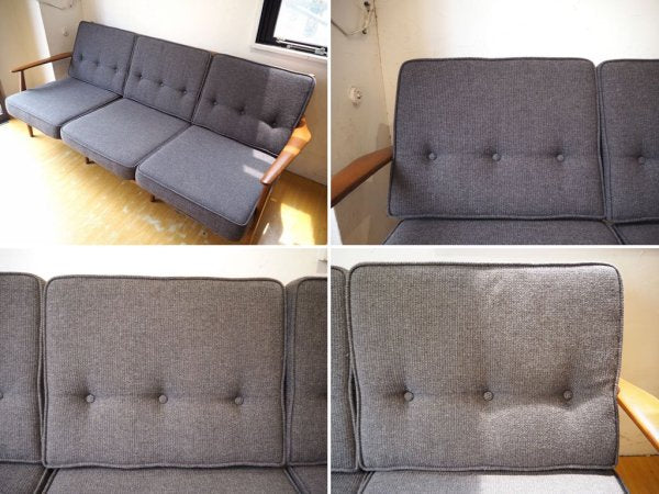 アクメ ファニチャー ACME Furniture デルマー DELMAR 3シーターソファ グレー Gray アッシュ材 参考価格 28万円相当 ★