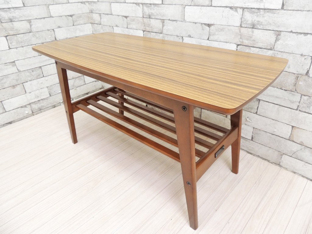 カリモク60 karimoku リビングテーブル ローテーブル Sサイズ ウォールナットカラー デコラトップ ミッドセンチュリー ●