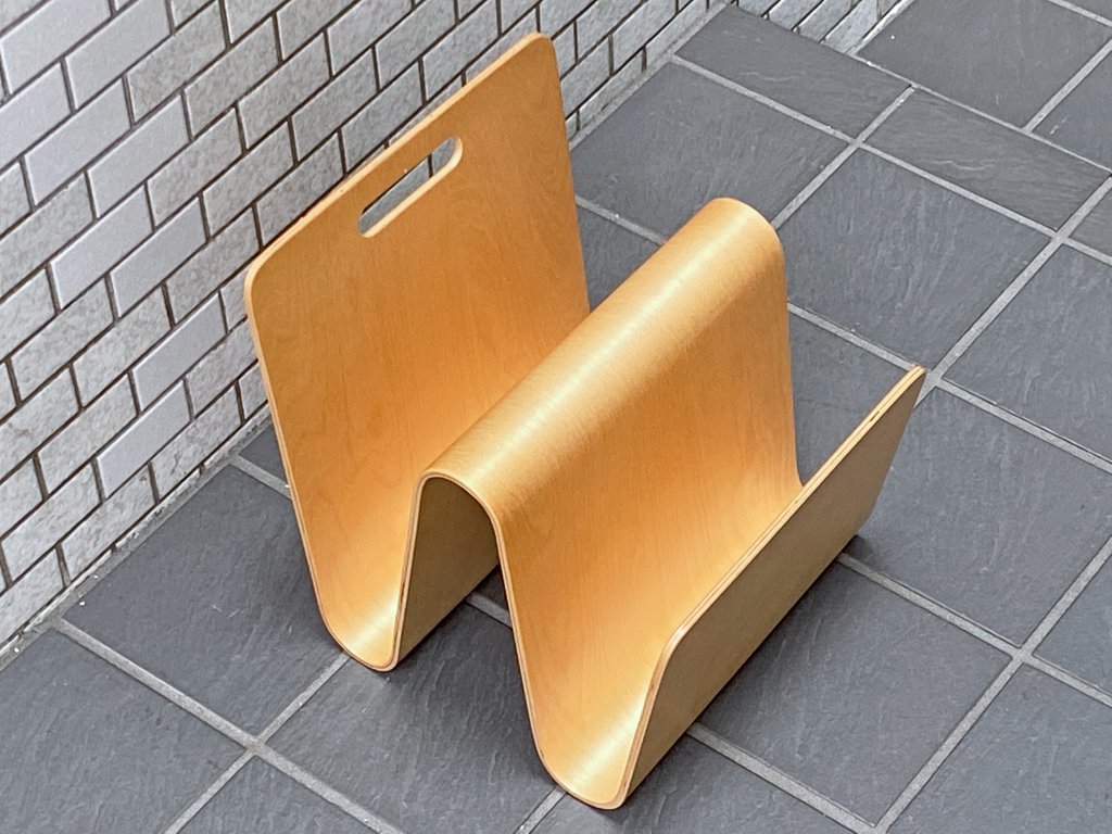 オフィー offi マガジンラック Mag Stand バーチ材 プライウッド ナチュラル Eric Pfeiffer MoMA ミッドセンチュリー 希少廃番品 ■