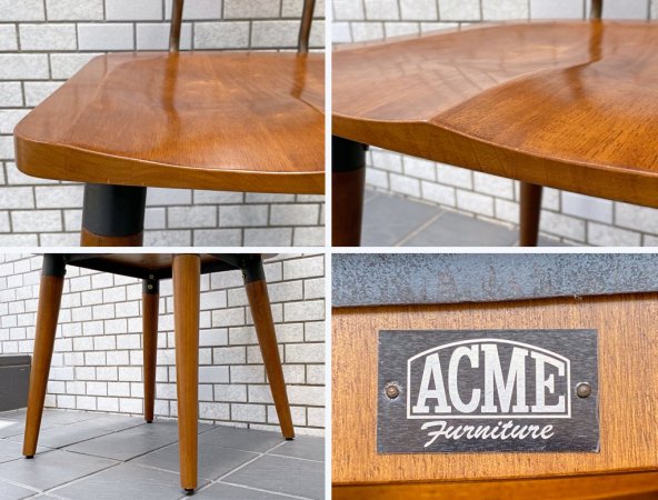 アクメ ファニチャー ACME Furniture USビンテージ ダイニングチェア 無垢材×アイアン インダストリアル A ■