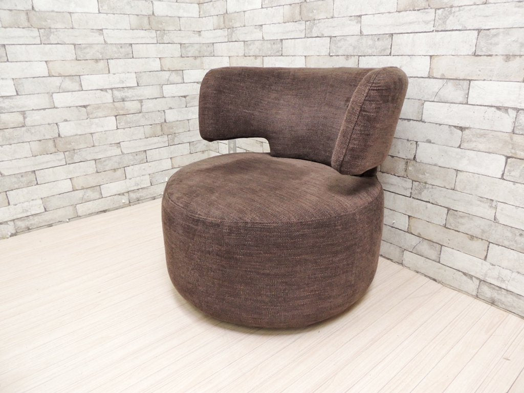 モーダエンカーサ moda en casa ターニャチェア tanya chair ラウンジチェア ビターチョコレート 座面回転式 廃番 参考価格 71,500円 ●