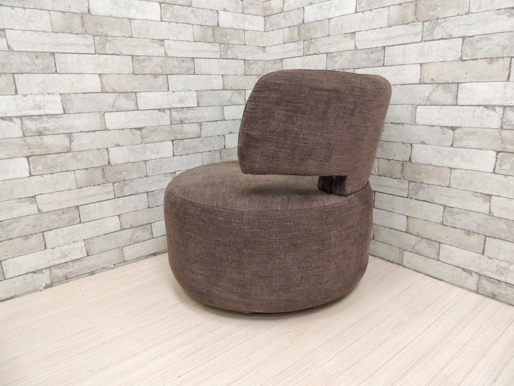 モーダエンカーサ moda en casa ターニャチェア tanya chair ラウンジチェア ビターチョコレート 座面回転式 廃番 参考価格 71,500円 ●