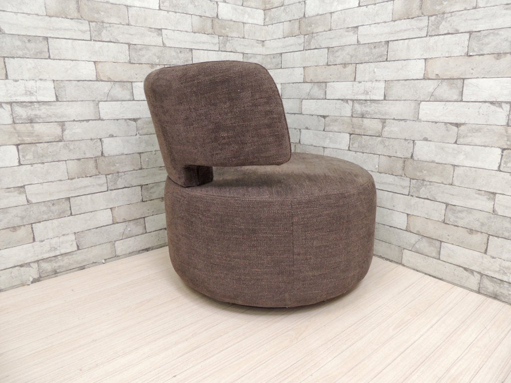 モーダエンカーサ moda en casa ターニャチェア tanya chair ラウンジチェア ビターチョコレート 座面回転式 廃番 参考価格 71,500円 ●