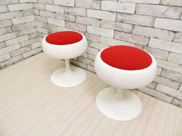 スウィッチ SWITCH ファット スツール Fat stool ファブリック レッド 座面回転式 スペースエイジ 定価: \29,150- A ●