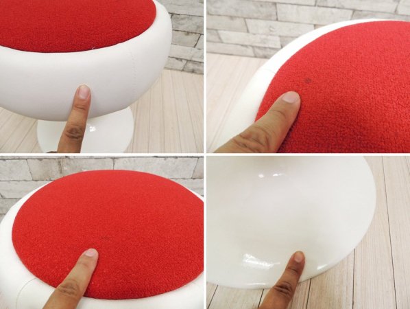 スウィッチ SWITCH ファット スツール Fat stool ファブリック レッド 座面回転式 スペースエイジ 定価: \29,150- B ●