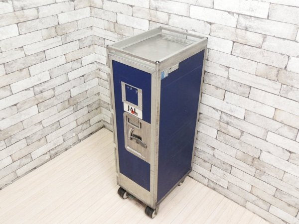 ジャパンエアライン JAPAN AIRLINES JAL ミールカート サービストローリー  機内食運搬用 ハーフサイズ NORDSKOG INDUSTRIES INC.製 什器 希少 ●
