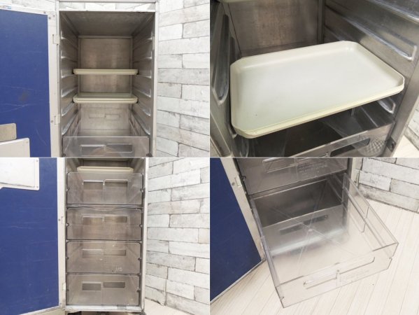 ジャパンエアライン JAPAN AIRLINES JAL ミールカート サービストローリー  機内食運搬用 ハーフサイズ NORDSKOG INDUSTRIES INC.製 什器 希少 ●