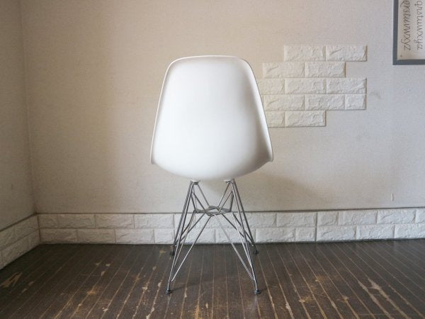 ハーマンミラー HermanMiller × ヴィトラ vitra. Wネーム C&R.イームズ Charles & Ray Eames サイドシェルチェア ホワイト エッフェルベース DSR B ◎