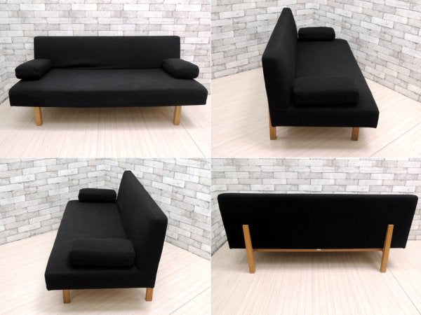 イデー IDEE コンパクトラウンジ ソファ COMPACT LOUNGE  SOFA 2.5シーター ブラック 篠本拓宏デザイン 定価28万前後 廃盤 ●