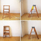 ミシガンラダー MICHIGAN LADDER ウッドステップラダー Wood step ladder Sサイズ パイン材 折畳 脚立 踏み台 USA製 ★