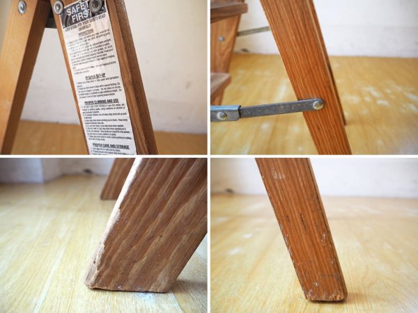 ミシガンラダー MICHIGAN LADDER ウッドステップラダー Wood step ladder Sサイズ パイン材 折畳 脚立 踏み台 USA製 ★