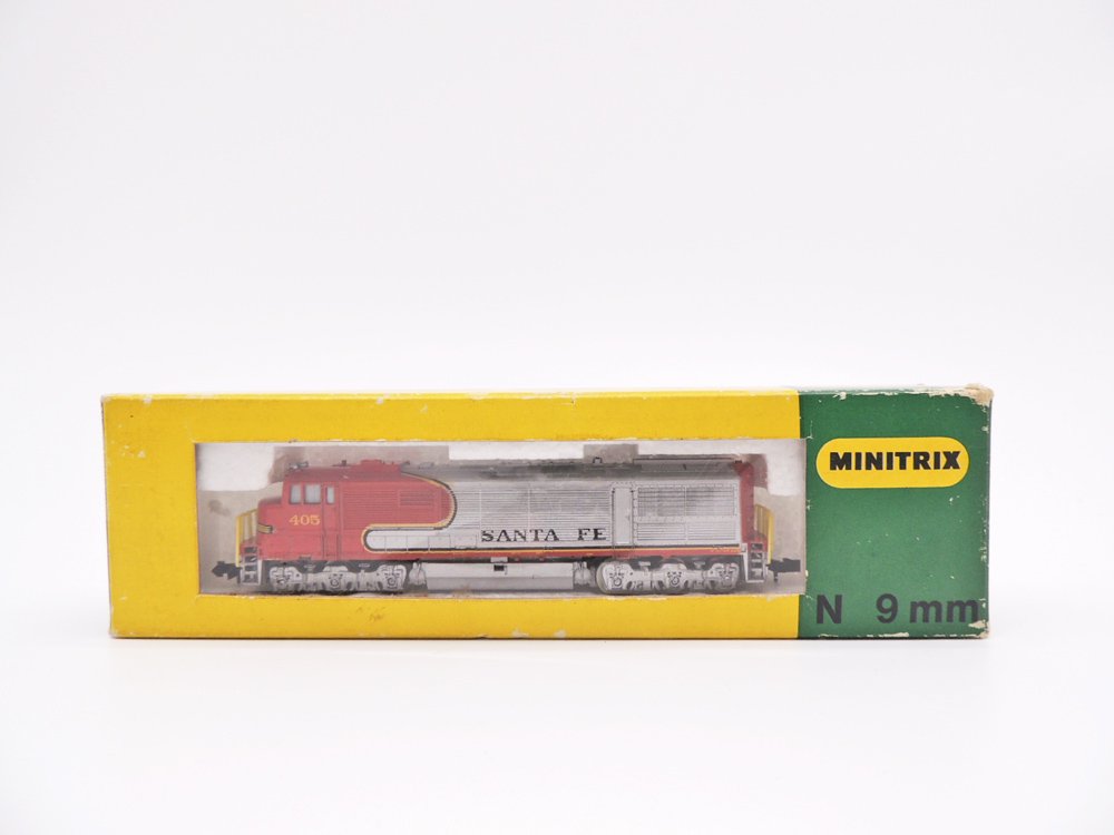 ミニトリックス MINITRIX US-Disellok Santa Fe 鉄道模型 Nゲージ 9mm 西ドイツ ●