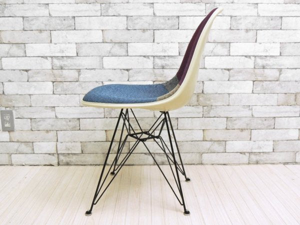 ハーマンミラー Herman Miller サイドシェルチェア ハーレクィン Harlequin 2ndビンテージ 1stタイプエッフェルベース ホプサック ジラルド生地 イームズ ●