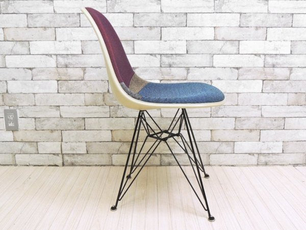 ハーマンミラー Herman Miller サイドシェルチェア ハーレクィン Harlequin 2ndビンテージ 1stタイプエッフェルベース ホプサック ジラルド生地 イームズ ●