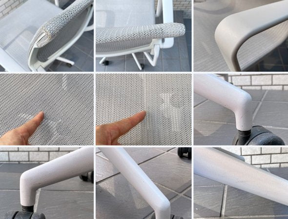 ヴィトラ Vitra フィジックス Physix デスクチェア トリオニット TrioKnit ソフトグレー アルベルト・メダ キャスターベース 昇降機能 リクライニングロック ■