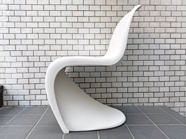 ヴィトラ vitra パントンチェア Panton Chair ホワイト ヴェルナー・パントン Panton スタッキングチェア スペースエイジ ミッドセンチュリー ■