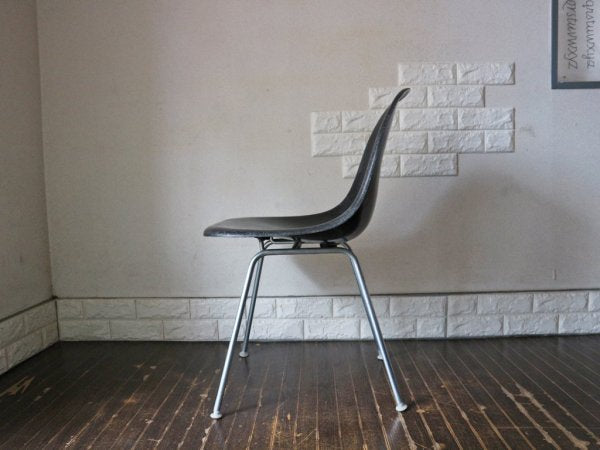 ハーマンミラー Herman Miller イームズ ビンテージ サイド シェルチェア 3rd チャコール + Hベース ミッドセンチュリー ◎