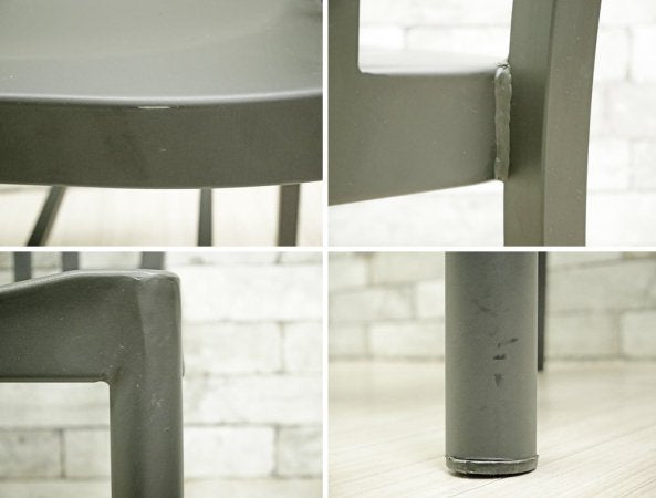 インダストリアルデザイン Industrial Design グラファイトチェア ダイニングチェア ブラック スチール 2脚セット A ●