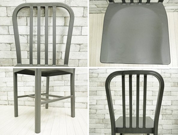 インダストリアルデザイン Industrial Design グラファイトチェア ダイニングチェア ブラック スチール 2脚セット A ●