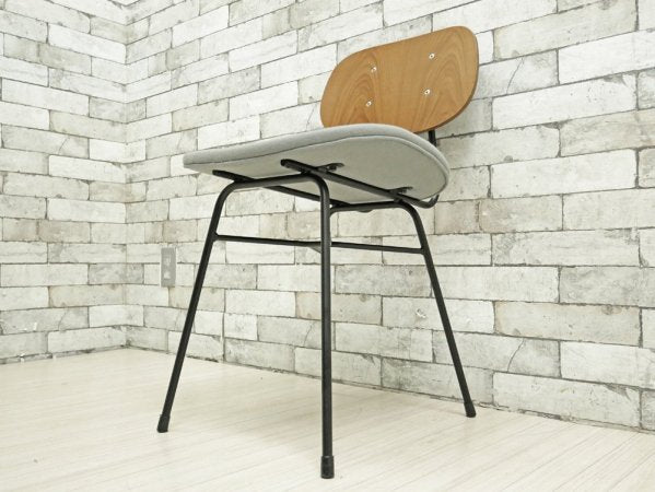 グラフ graf プランクトンチェア Plankton chair ダイニングチェア ポルトグレー チーク材 スチール脚 ファブリックシート インダストリアルデザイン ●